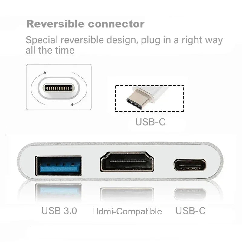 3-in-1 USB-C Hub 100W mit HDMI & USB3