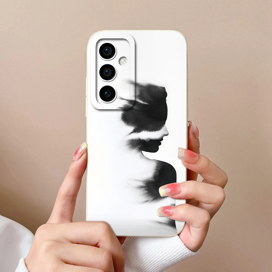 Leopard print silicone case with camera protection