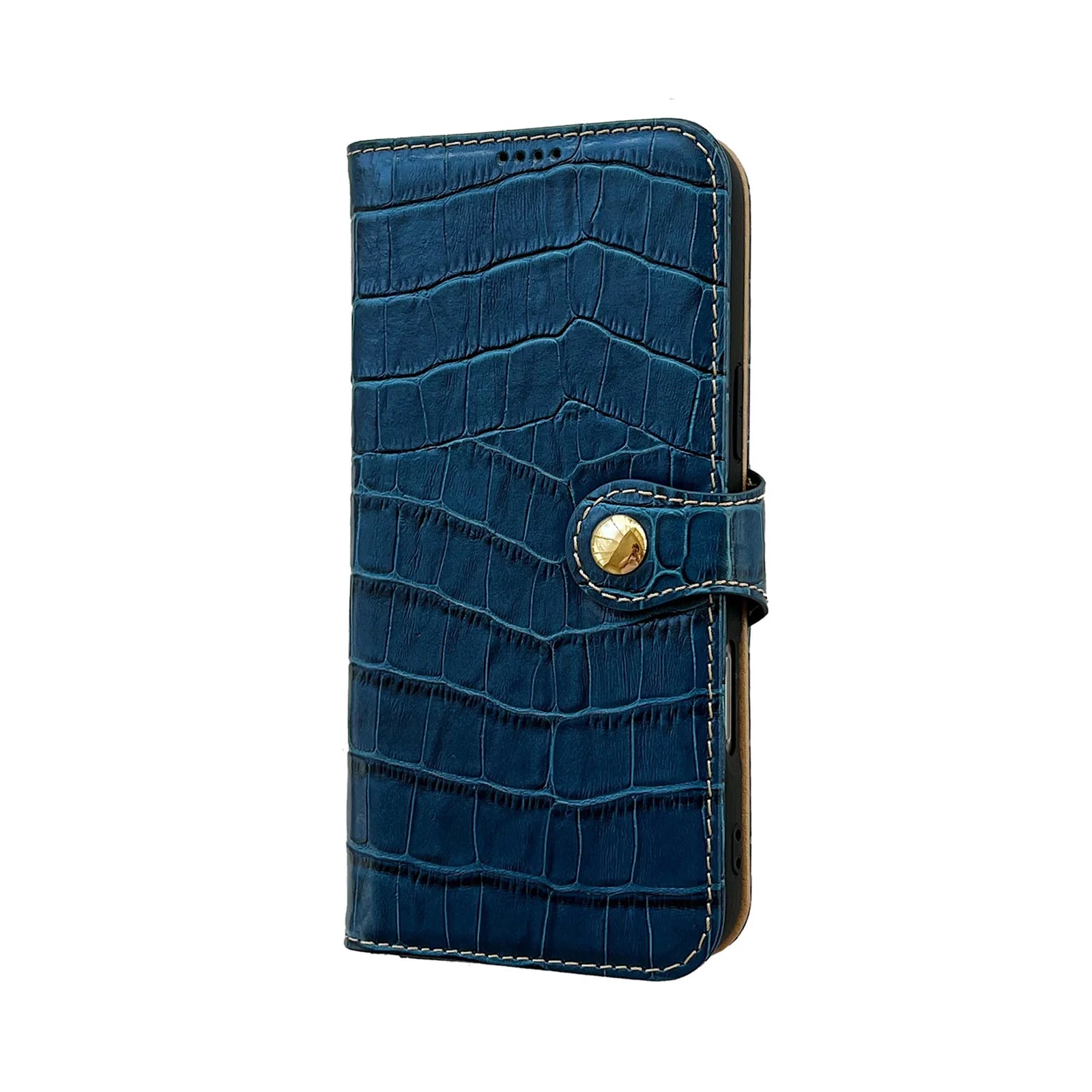 Echtleder Wallet-Hülle Krokodilleder für iPhone 17
