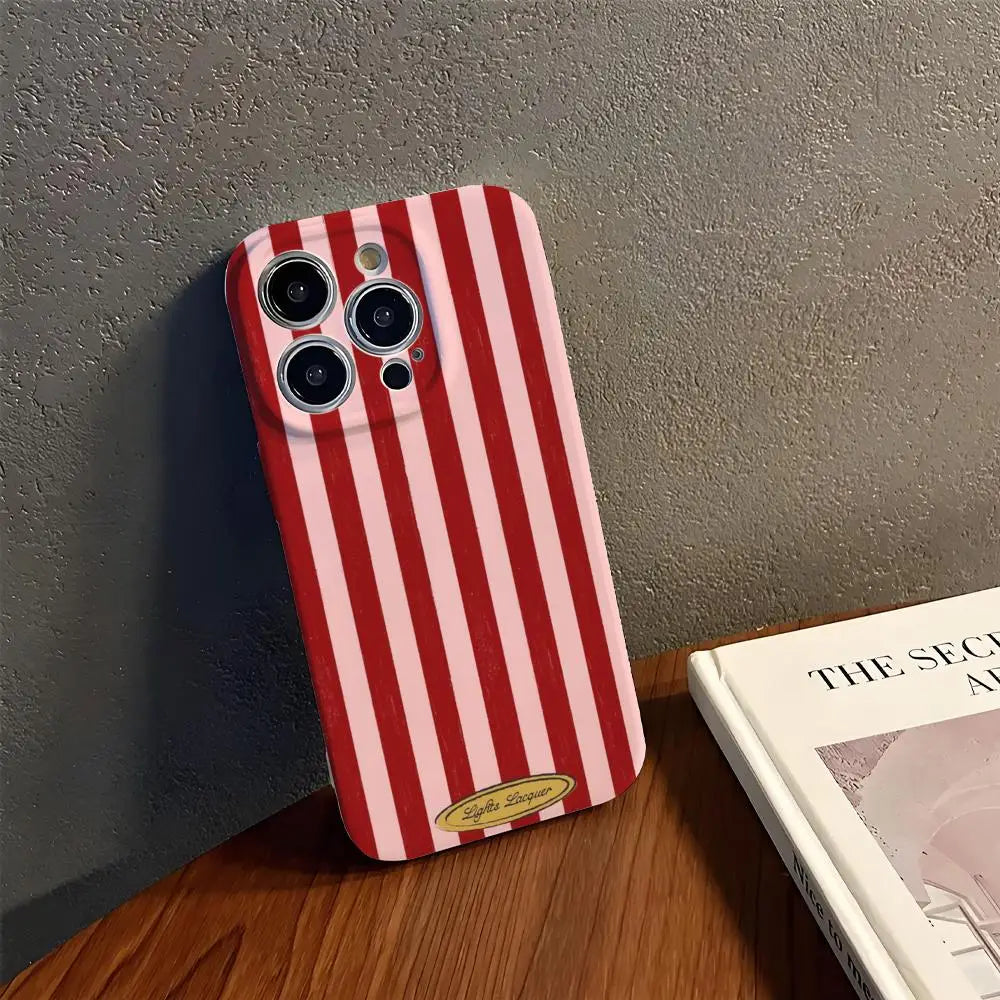 Christmas striped case for iPhone 17 & 16