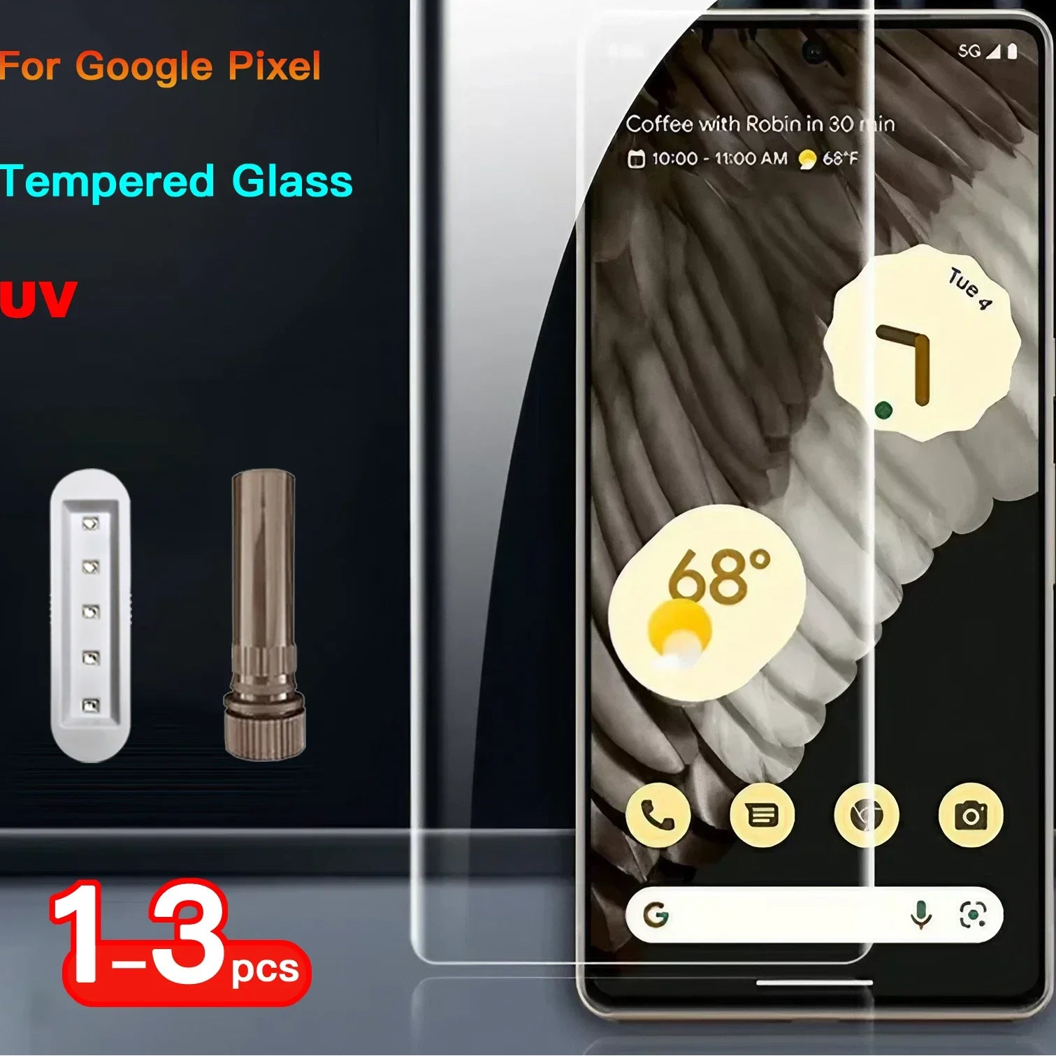 3D UV glass screen protector for Google Pixel 6-8 Pro
