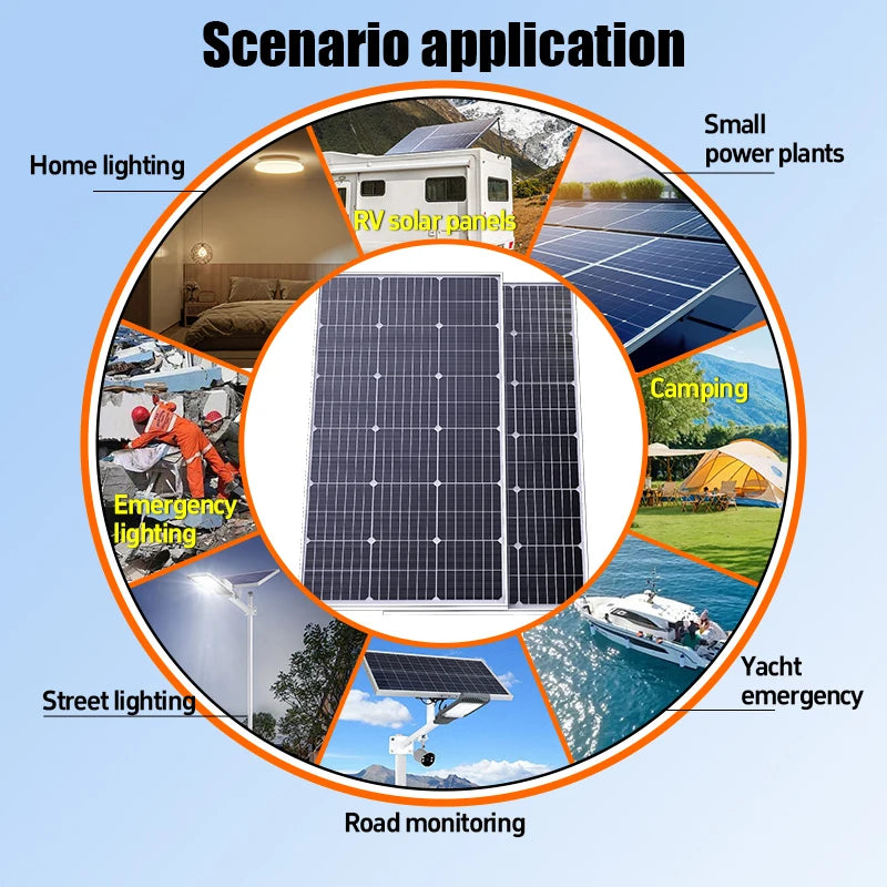 6000W 18V Solar Panel for Home, RV & Camping