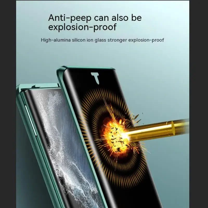 Magnetic 360° glass case for Samsung Galaxy