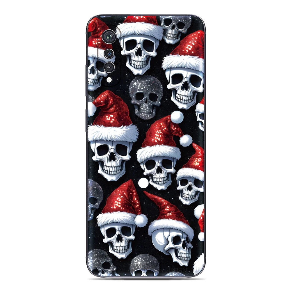 Christmas Skulls TPU Case for Google Pixel 10, 10 Pro and 10 Pro XL, soft, flexible, shockproof, scratch-resistant with cartoon flower anime design