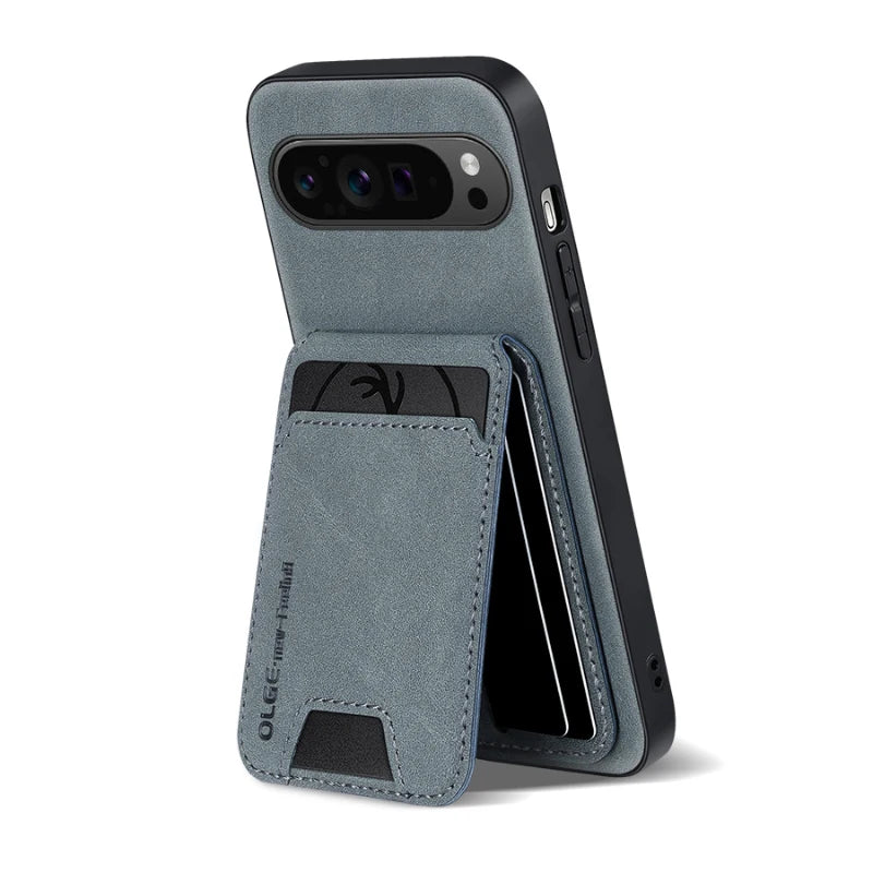 Pixel Hülle mit Kartenfach & Leder-Optik