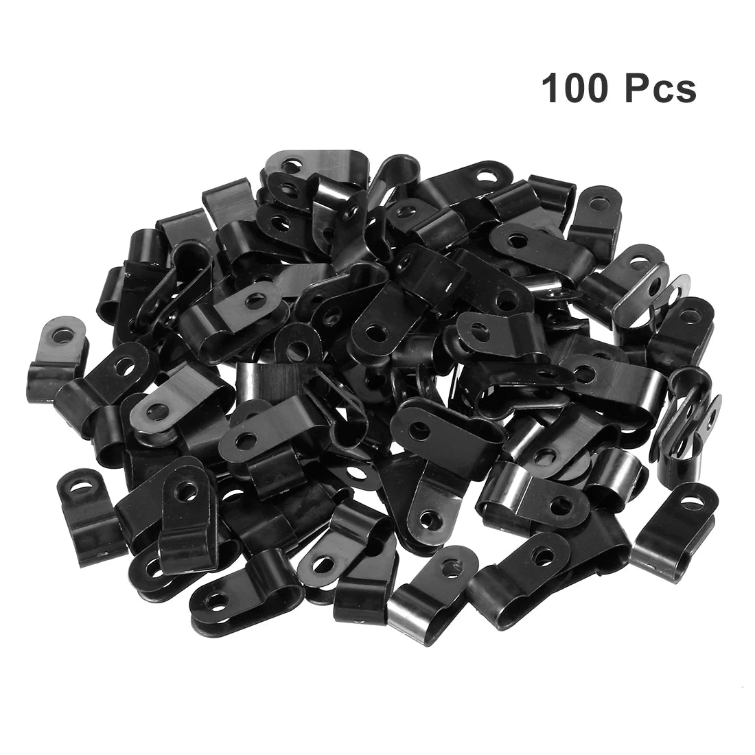 Nylon R-Typ Kabelklemmen Set für Kabelmanagement 100Stk