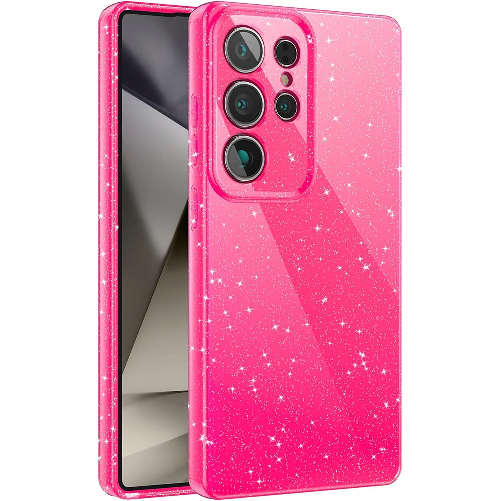 Glitter case for Samsung Galaxy S25 Pink for girls