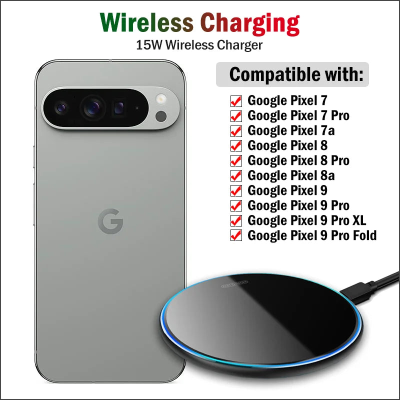 15W Kabelloses Ladegerät für Google Pixel
