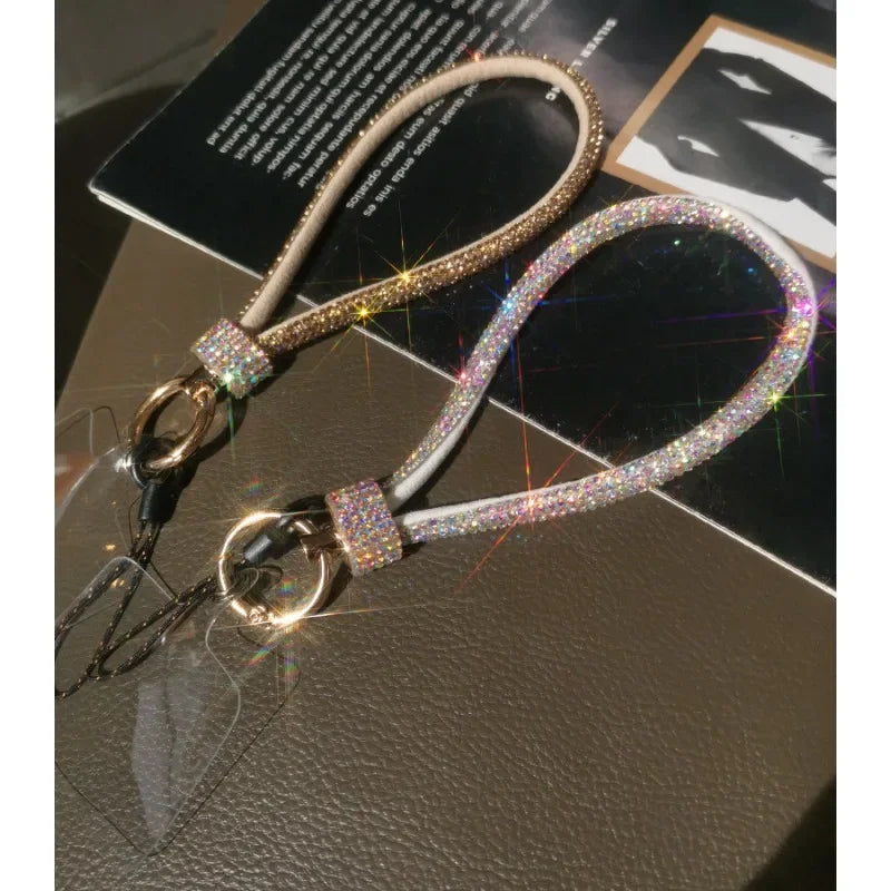 Luxuriöses Strass Handgelenk-Lanyard kurz