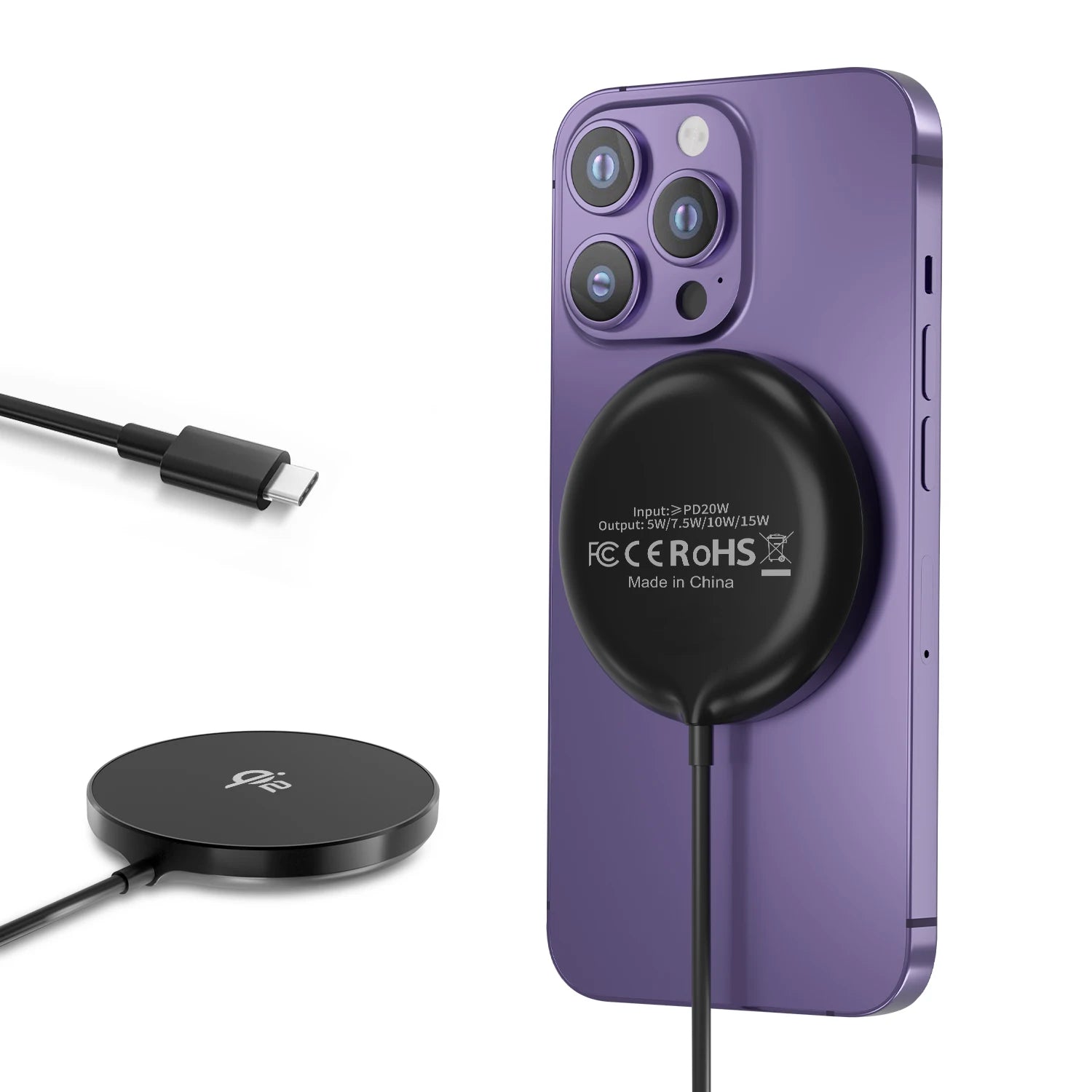 Magnetisches 15W Wireless Ladepad fürs Auto iPhone