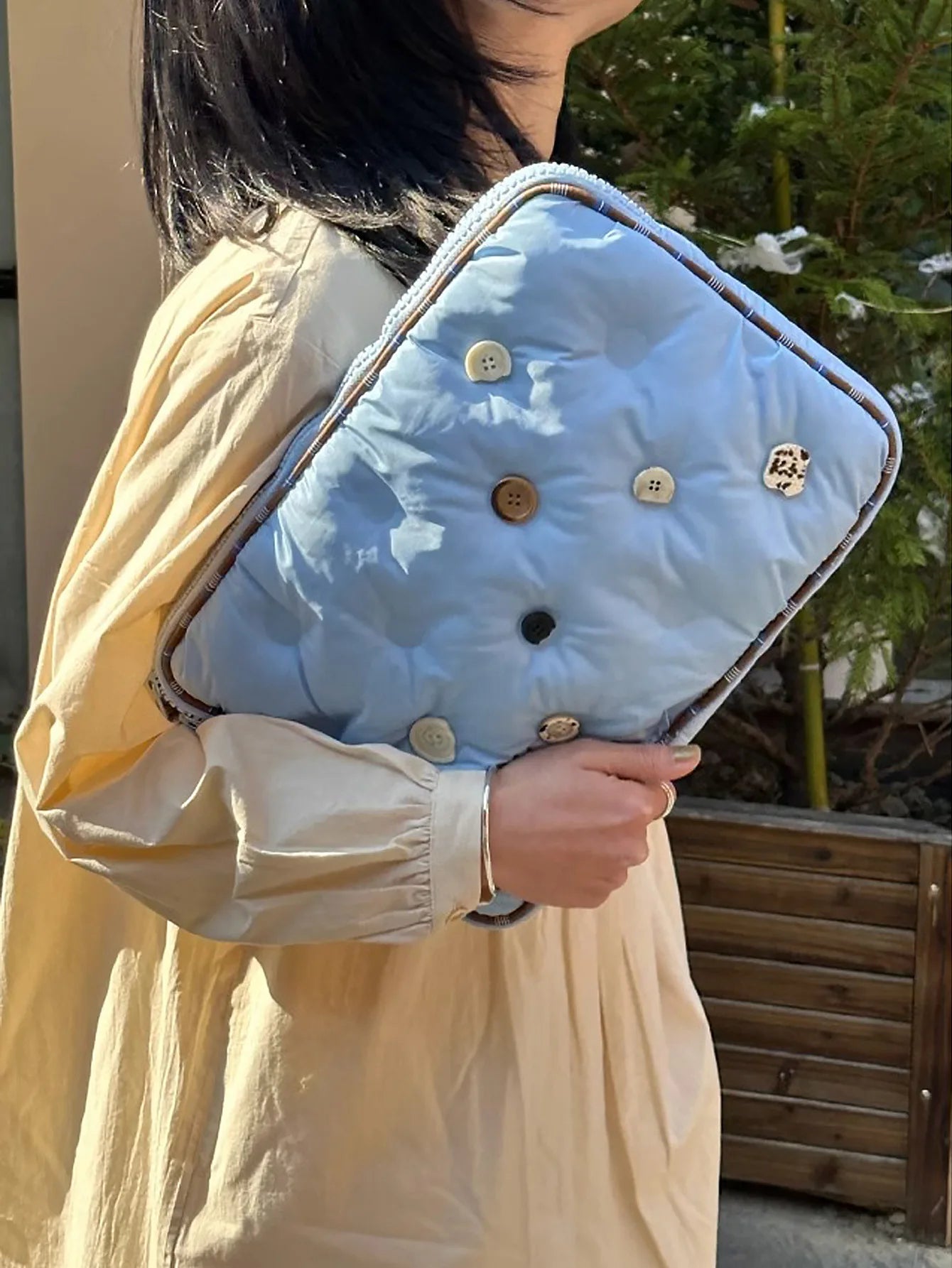 Blaue Kissen-Laptop-Tasche 13–16 Zoll