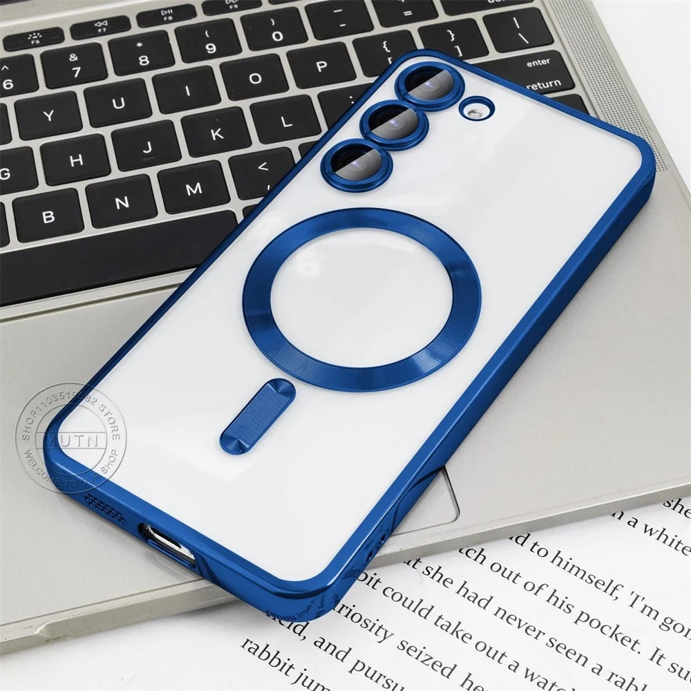 Plating Clear Wireless Hülle für Samsung Galaxy S25