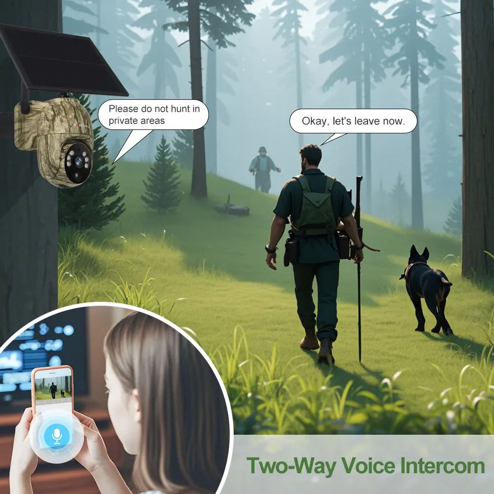 2K Solar Wildkamera mit WLAN/4G und Nachtsicht