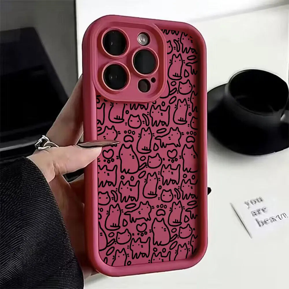 Niedliche schwarze Katzen Handyhülle