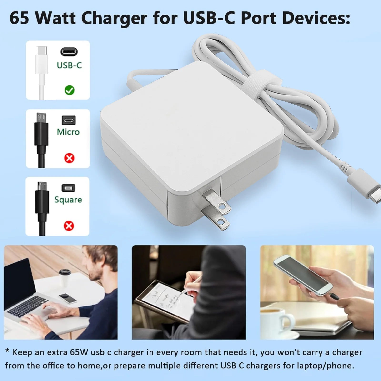 65W USB-C Laptop Ladegerät PD Schnell