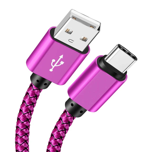 USB A auf Typ C Schnellladekabel Nylon