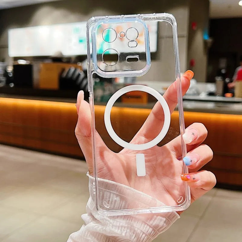 Transparente Magnet-Hülle für Xiaomi & Redmi