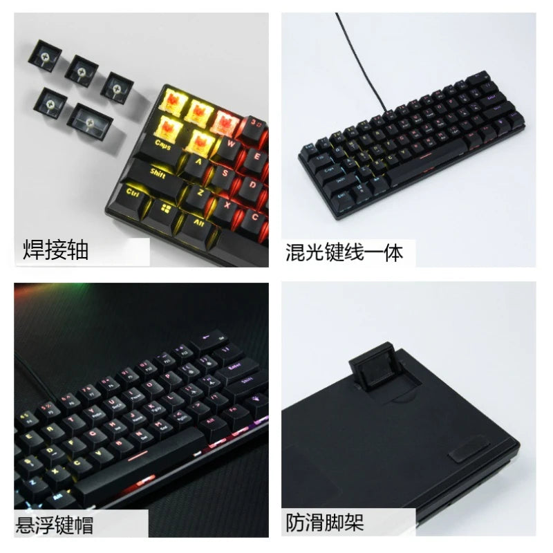 60 % Mechanische Gaming-Tastatur Weiß