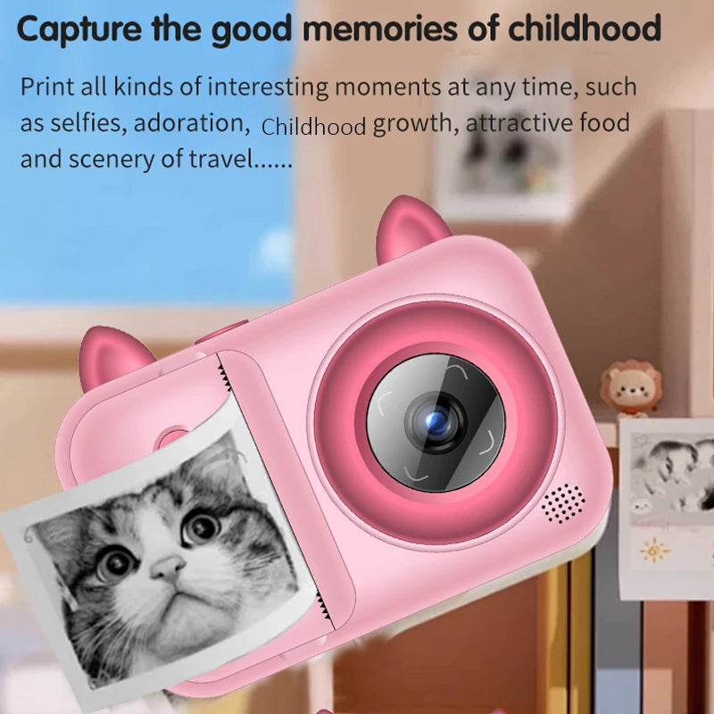 Kinderkamera Sofortdruck 1080P Mini HD Spielzeug