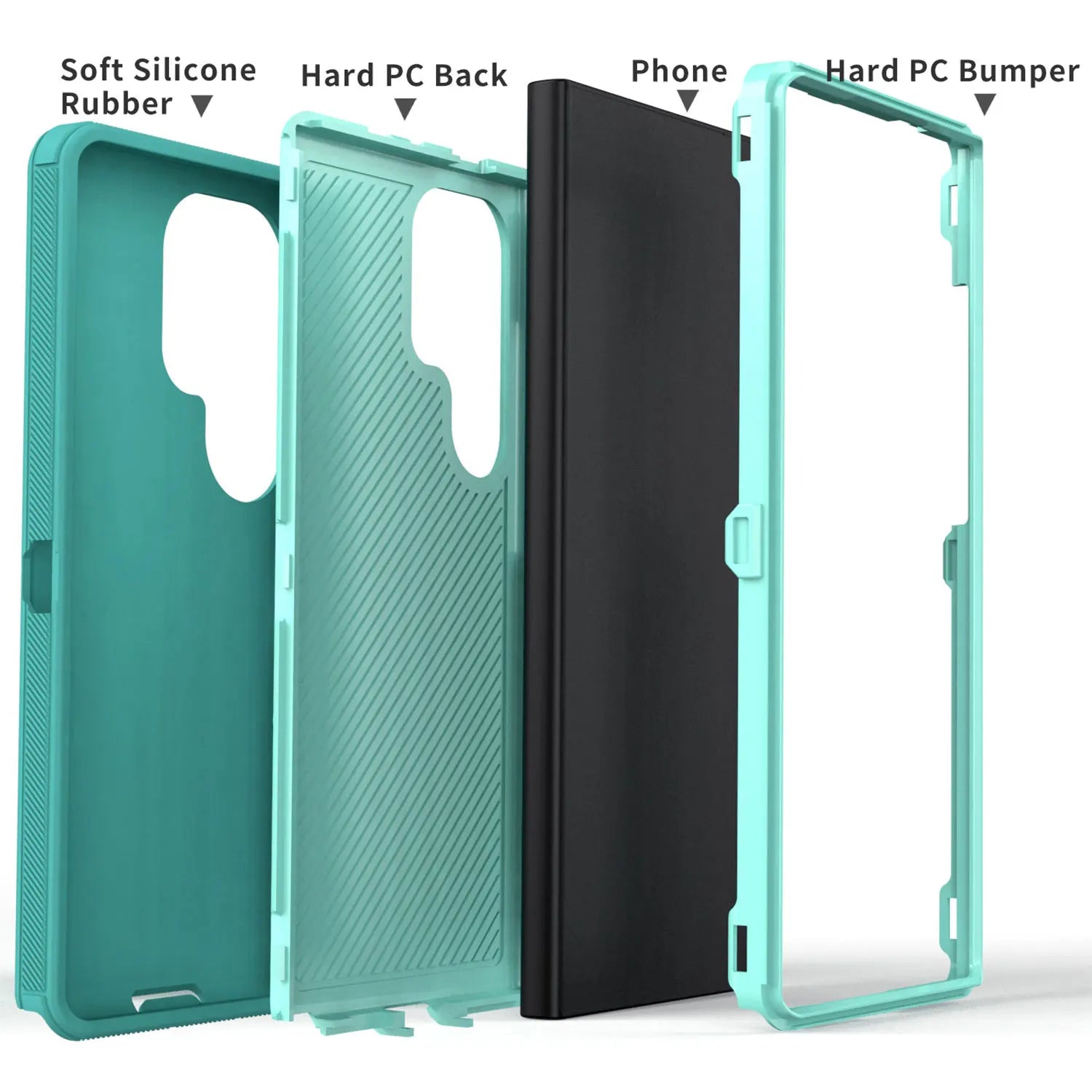 Grün Stoßfeste Hülle für Galaxy S24