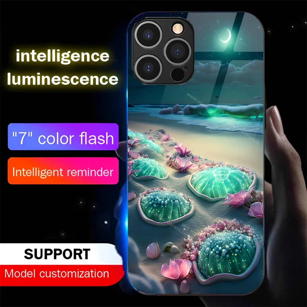 Leuchtende Love Beach Hülle für iPhone 17 Pro Max