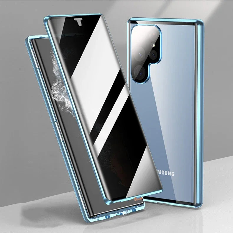 Magnetische 360° Glas Hülle für Samsung Galaxy