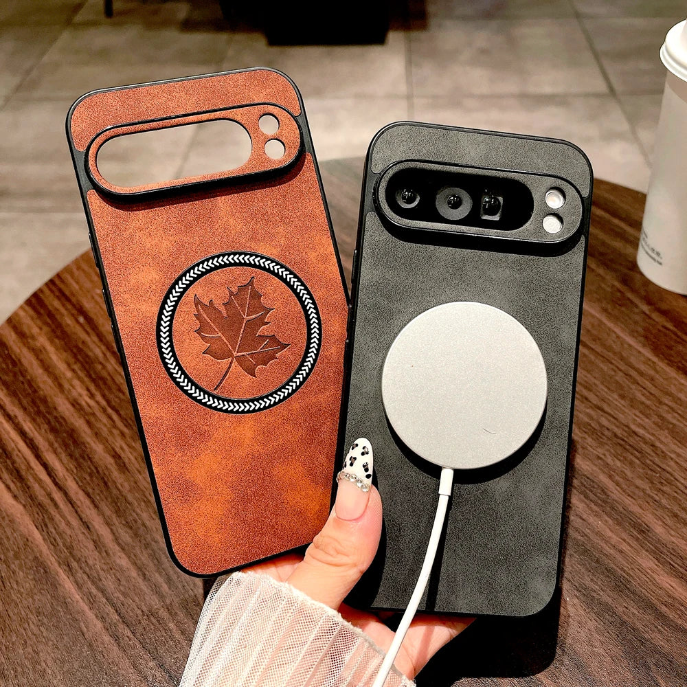 Luxury faux leather case for Pixel 9 or 8 Pro XL