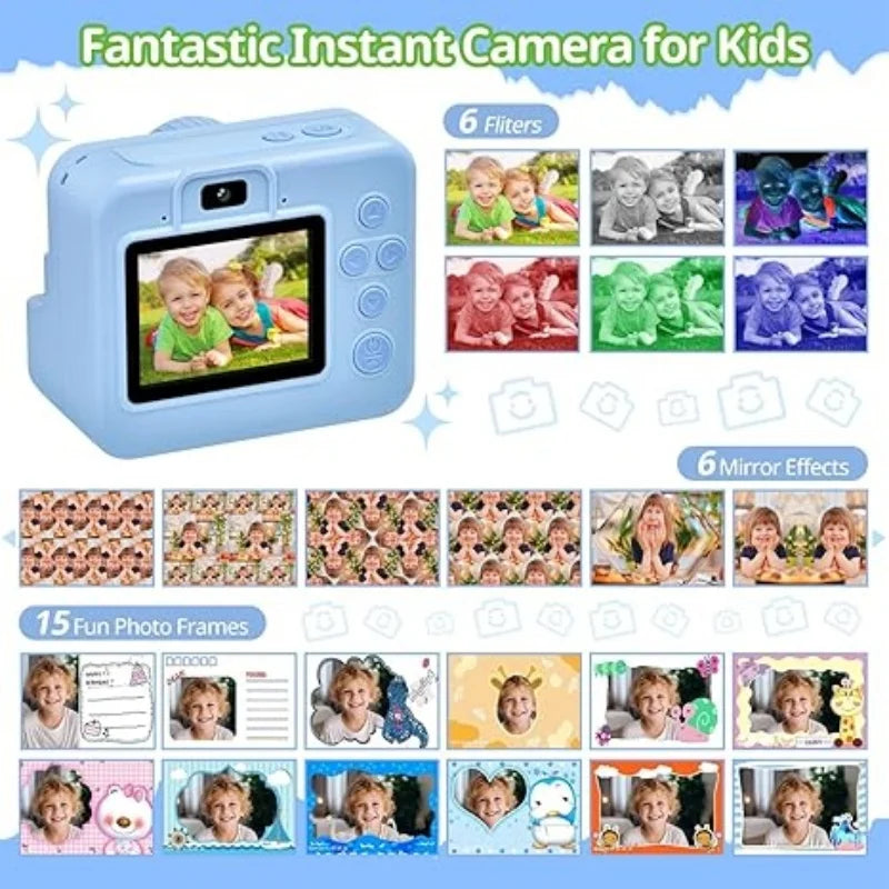 Digitale Kinderkamera Mini Drucker 2,8 Zoll HD Video