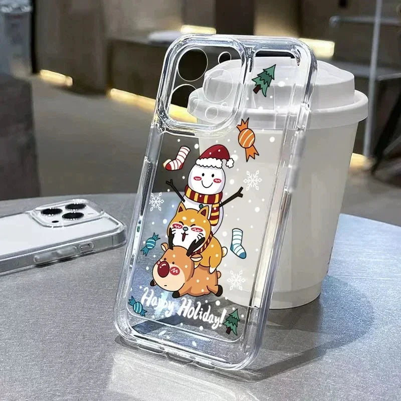 Weihnachts Schneemann Silikon Hülle für iPhone 17