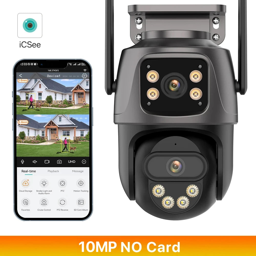 15MP 4K WLAN IP Kamera mit Drei Bildschirmen Outdoor