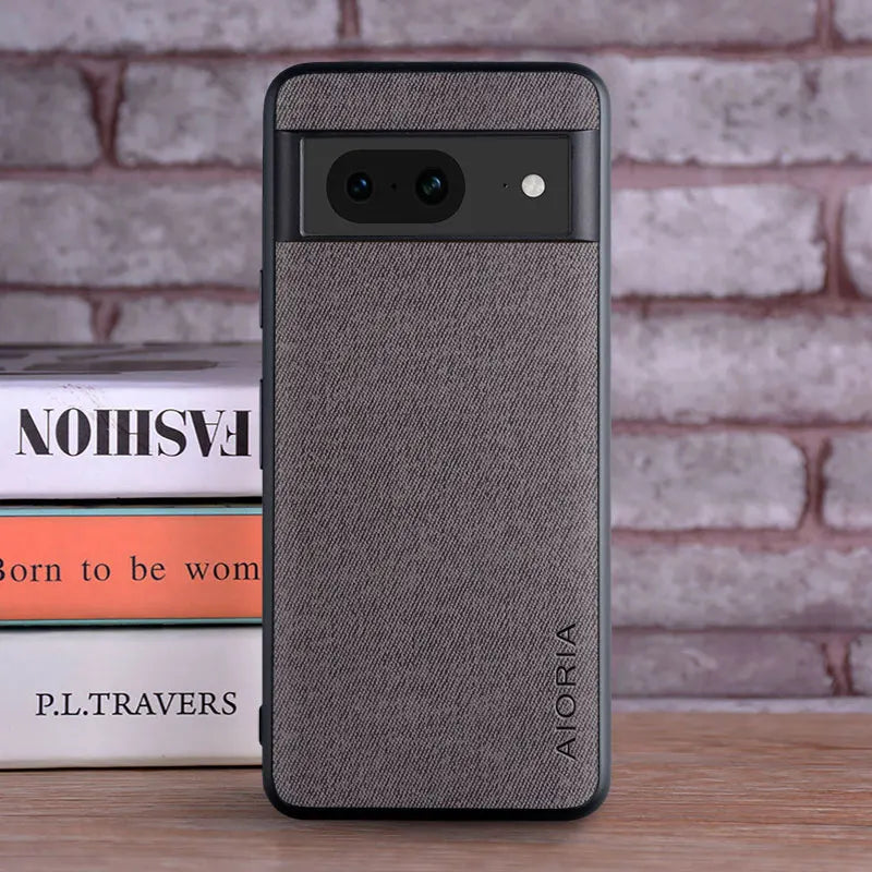 Luxuriöse Textil-Leder TPU Hülle Pixel