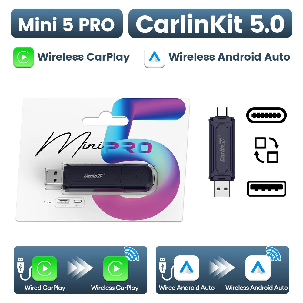 2air CarlinKit 5.0 Wireless CarPlay Adapter