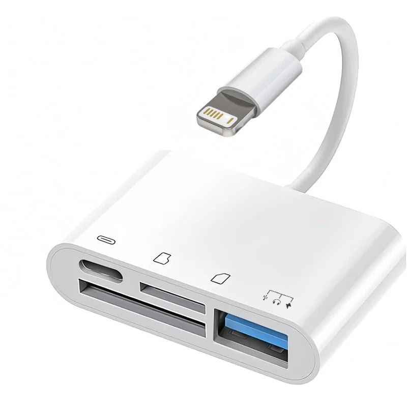 4-in-1 OTG Kartenleser Typ C für iPhone & PC