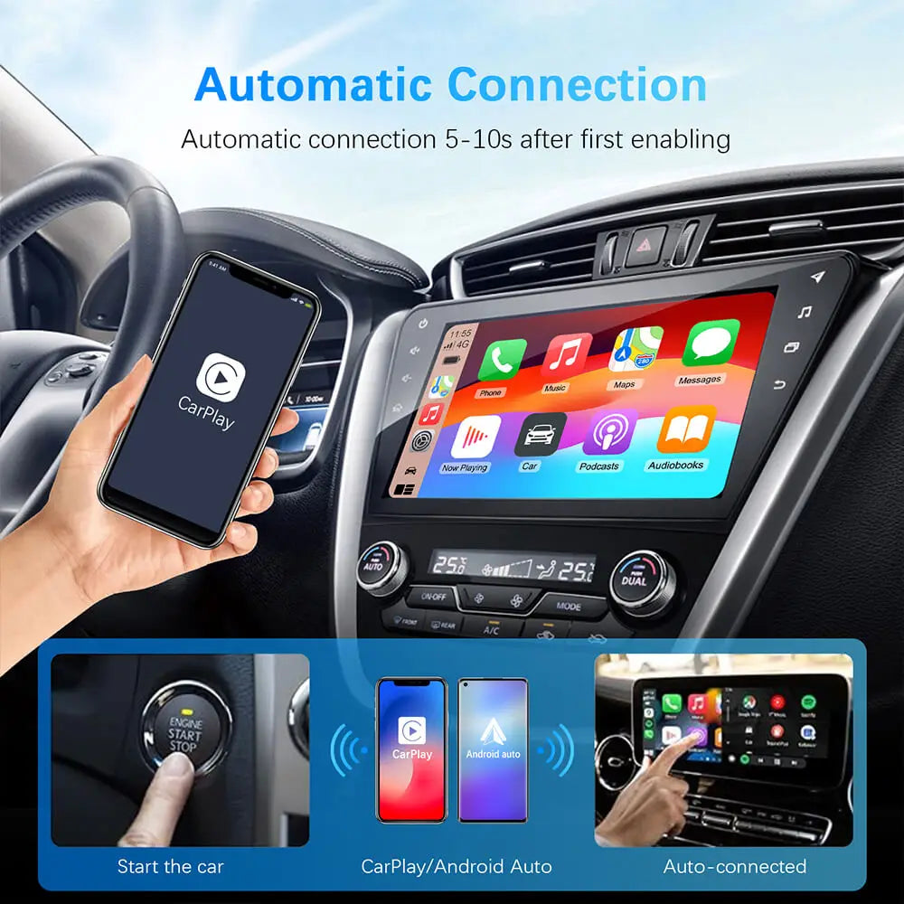 2in1 CarPlay Android Auto Adapter USB Plug & Play