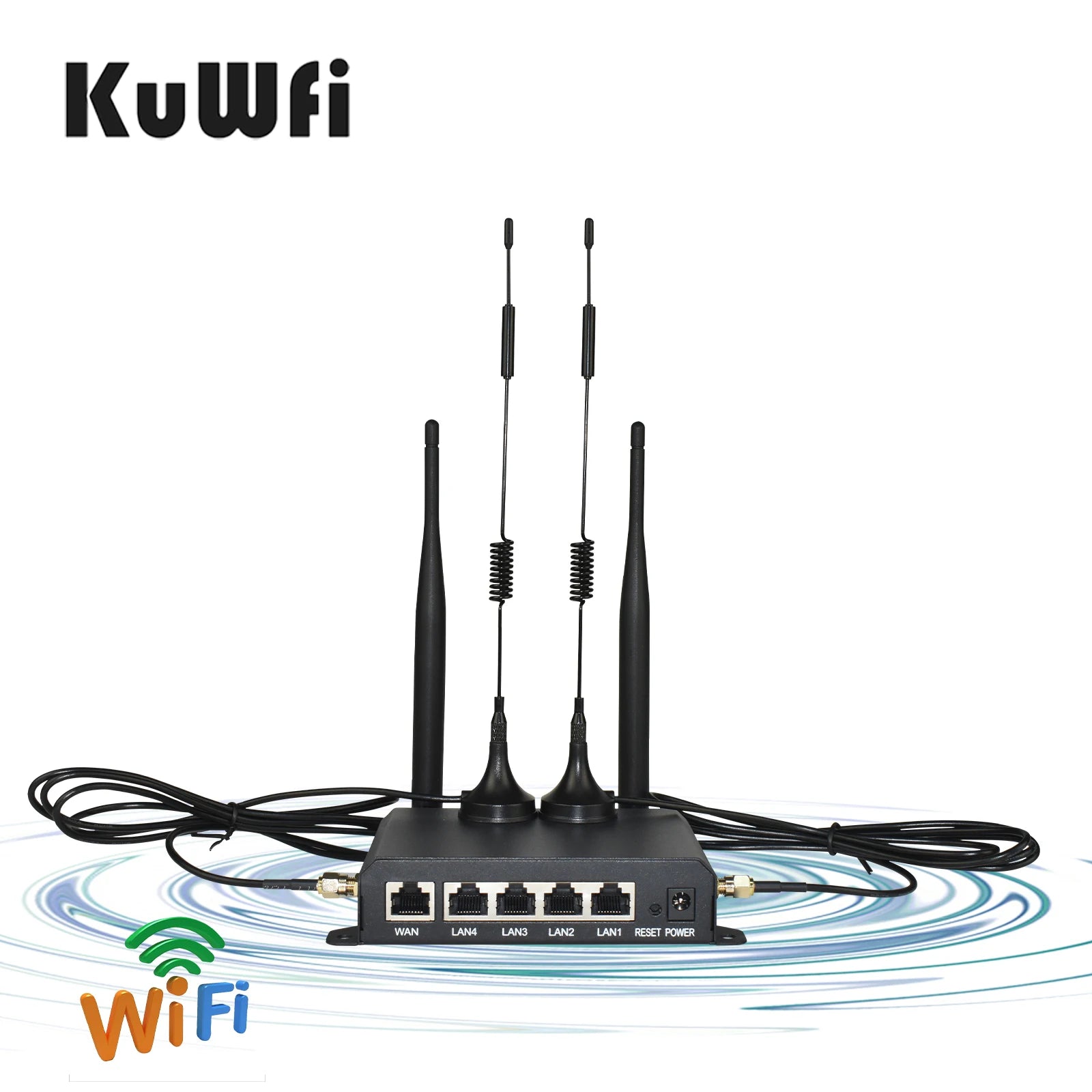 KuWFi 4G LTE Router 300Mbps mit Antennen