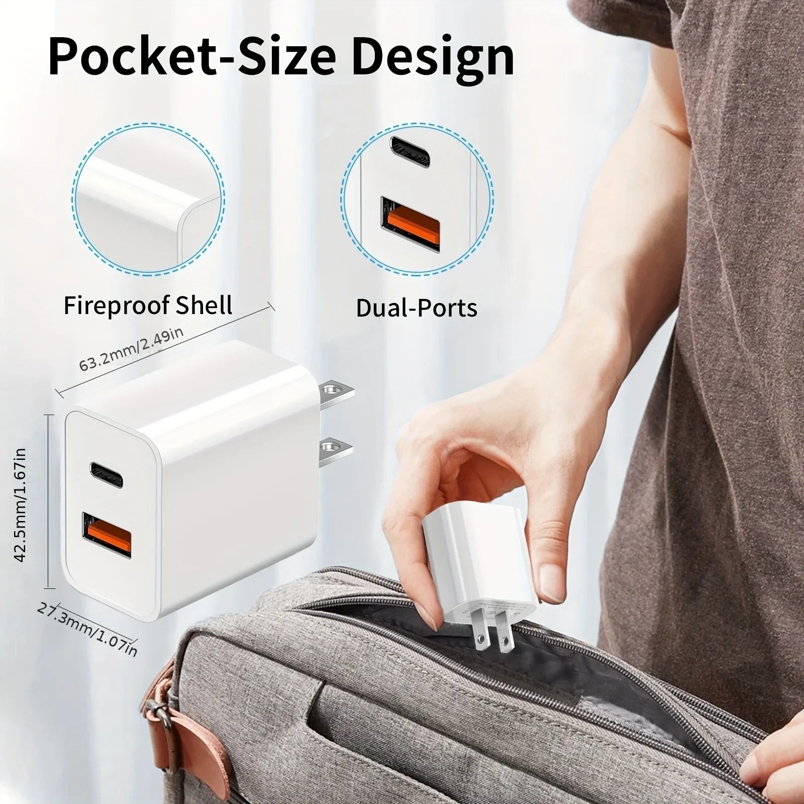 20W USB-C Schnellladegerät Dual-Port