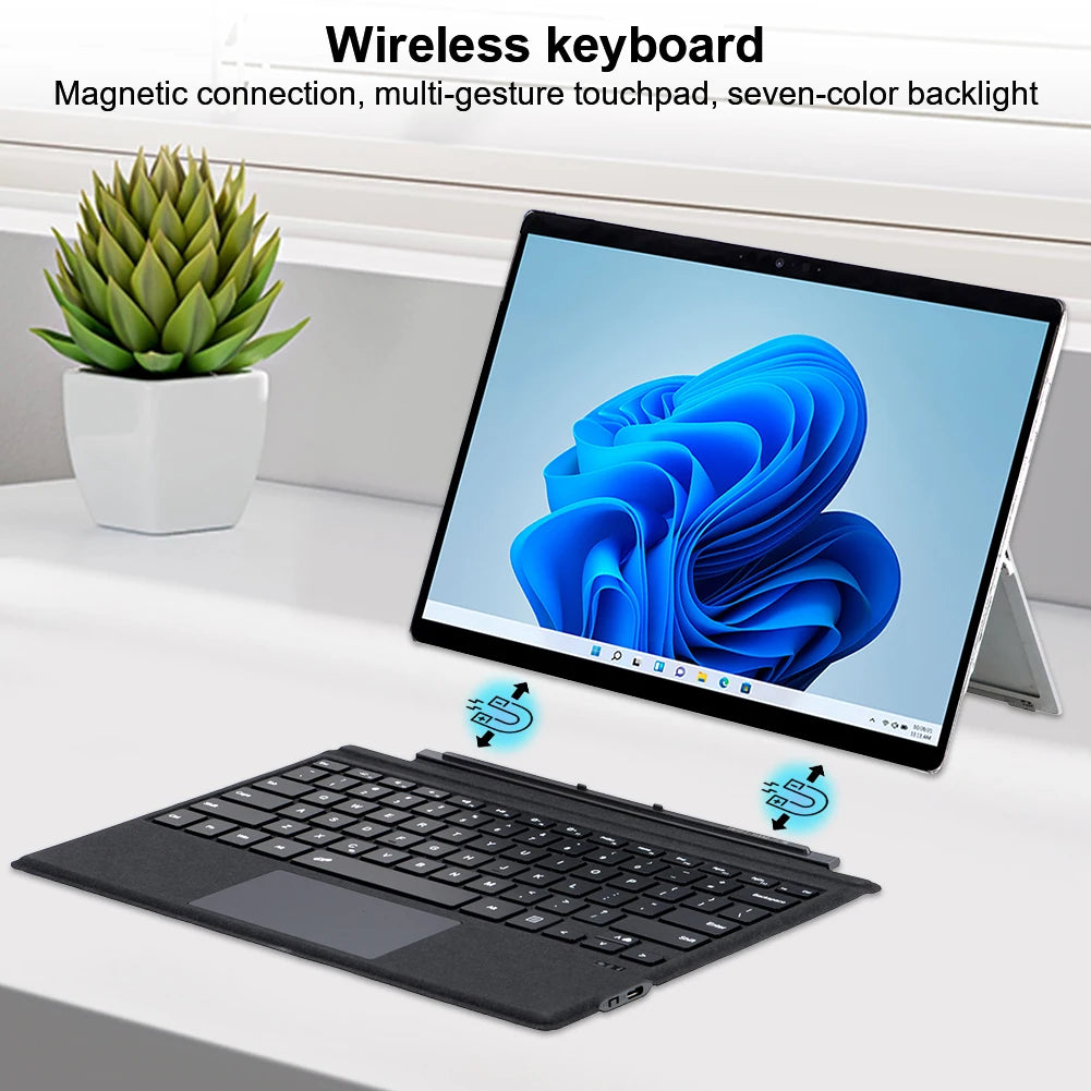 Bluetooth Tastatur mit Beleuchtung für Surface Pro 3–7+