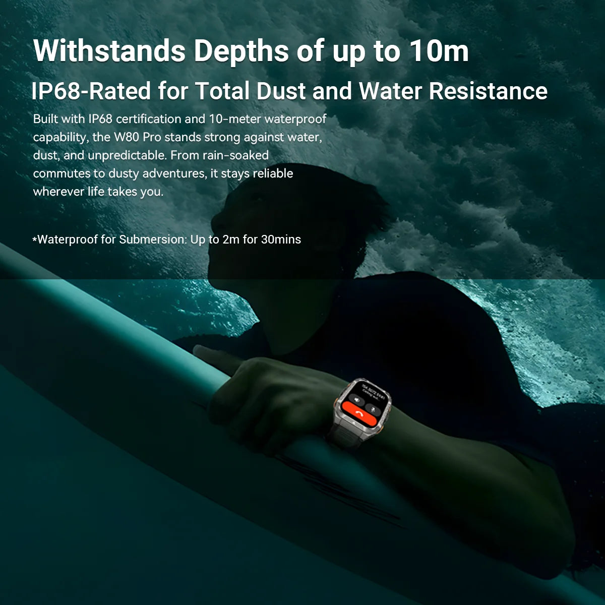 Blackview W80 PRO Outdoor Smartwatch mit GPS & Taschenlampe