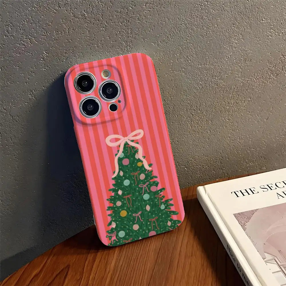 Christmas striped case for iPhone 17 & 16