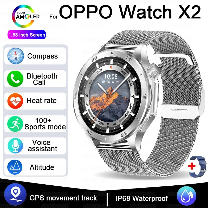 OPPO Watch X2 2025 Smartwatch mit GPS & Anruffunktions