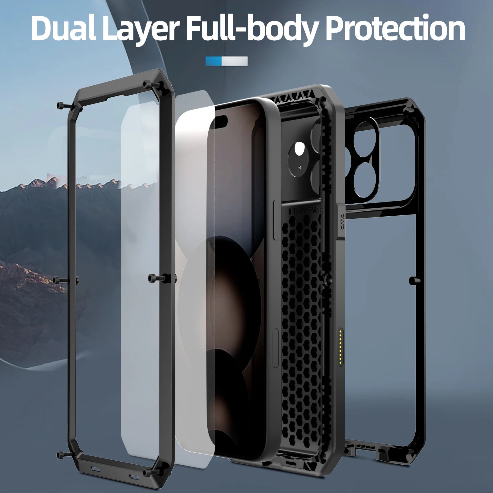Metall 360° Schutz iPhone 17 Plus Pro Max