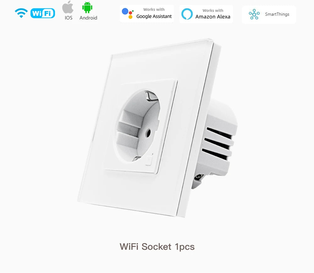 Smart WiFi socket EU USB Type-C Timer Alexa