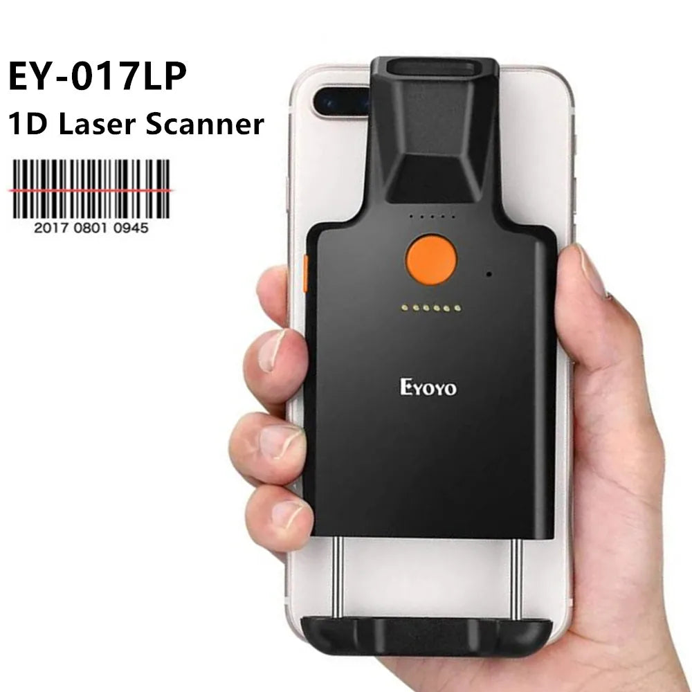 Tragbarer 1D Barcode Leser mit Rückenclip und Scan