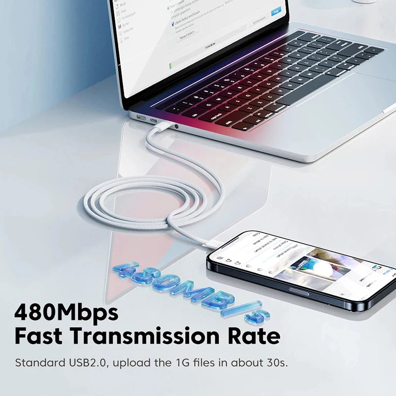 60W Typ-C Schnellladekabel iPhone