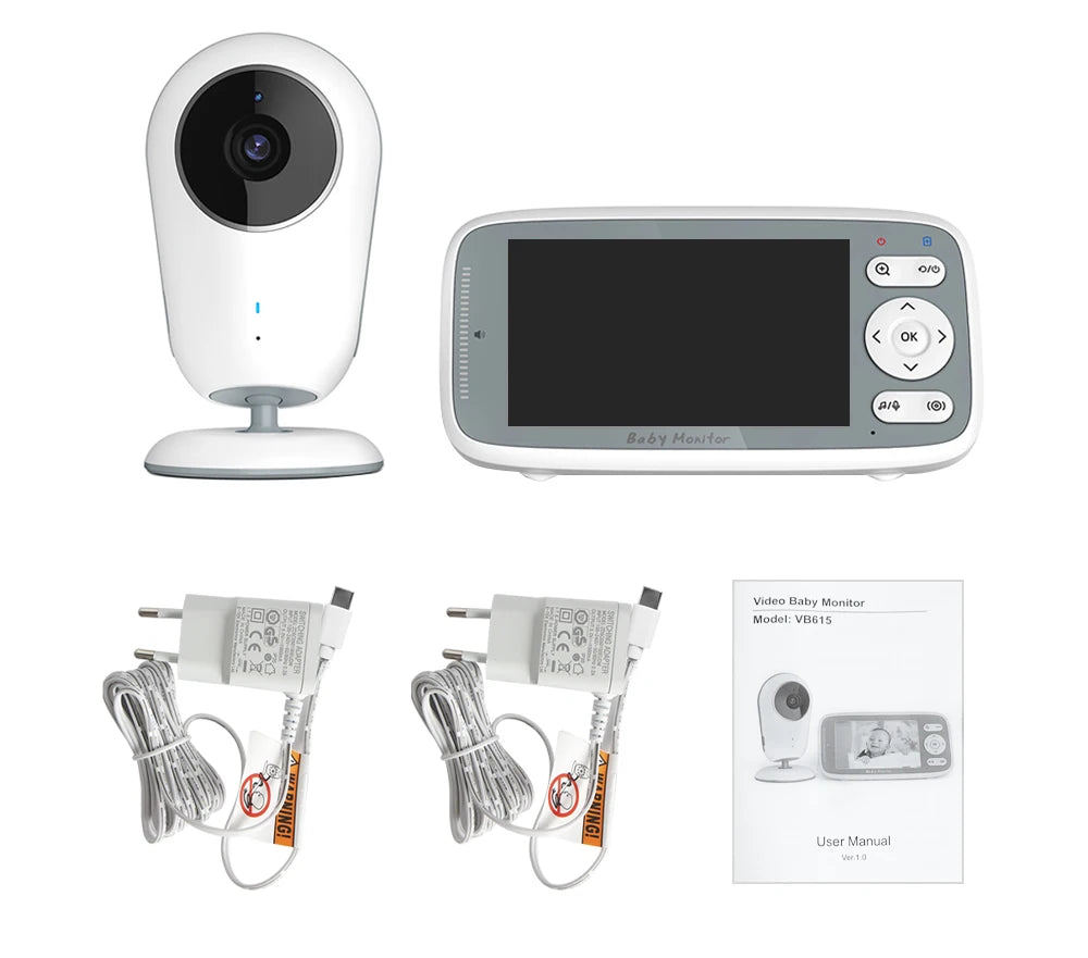 Video Babyphone 4" HD mit Zwei-Wege-Audio & Nachtsicht