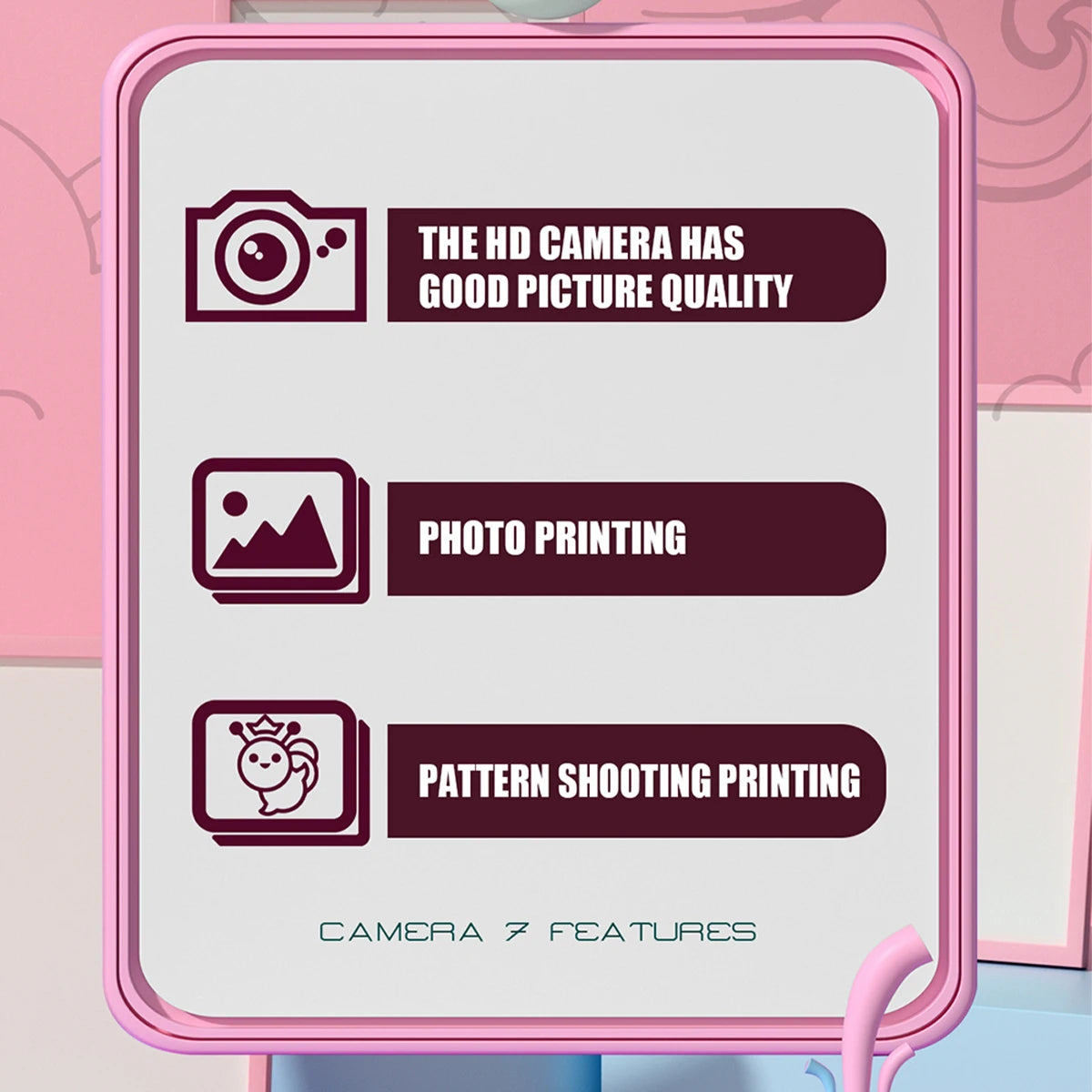 Sofortbildkamera für Kinder mit Druckfunktion