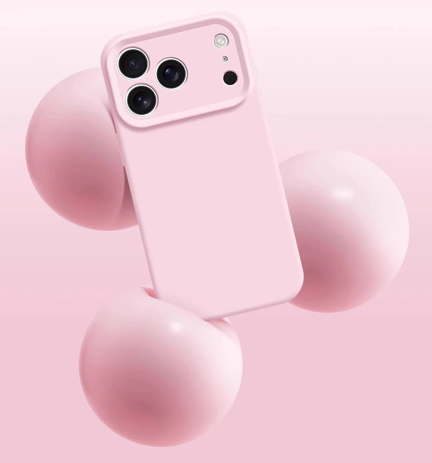 Flüssigsilikonhülle mit Band für iPhone 17–14 Plus