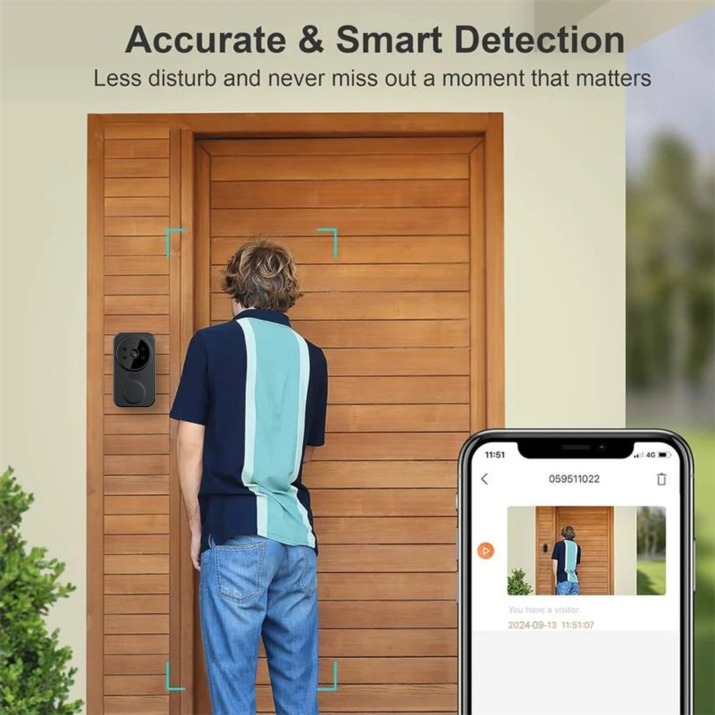 1080P WiFi Doorbell with Camera & 2-Way Audio