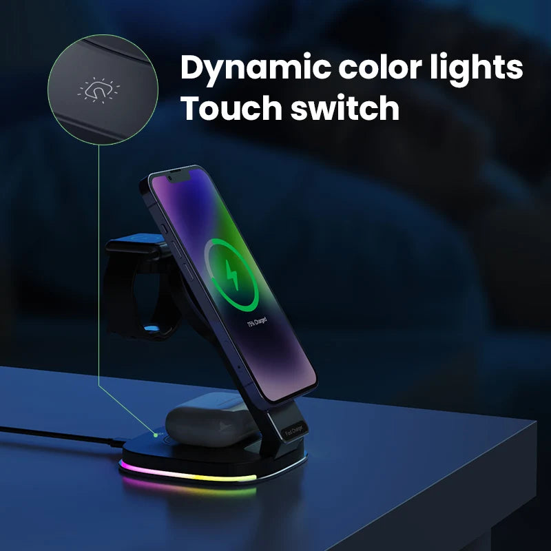 3in1 Maxsafe Qi2 faltbarer Ultra-Schnell-Ladeständer