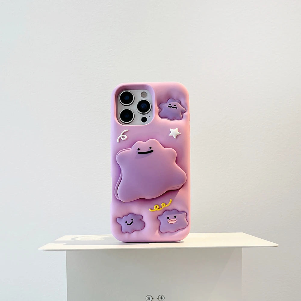 3D Cartoon Spiegelhülle mit Ständer für iPhone